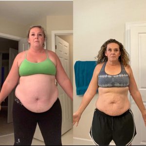 Woman who lost weight by going to weight loss diet